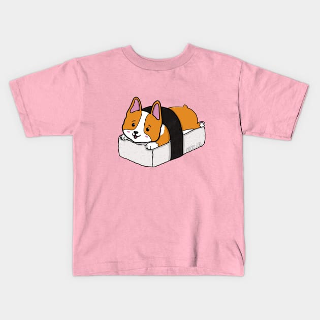 Nigiri Corgi Kids T-Shirt by SPufferARTs